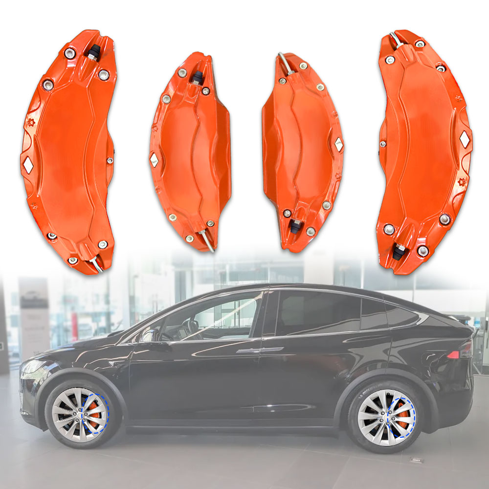 Brake Caliper - ฝาครอบคาลิปเปอร์ล้ออัลลอยด์อะลูมิเนียมสำหรับเปลี่ยนทดแทน Tesla Model X 2019-2025 ป้องกันจานเบรก