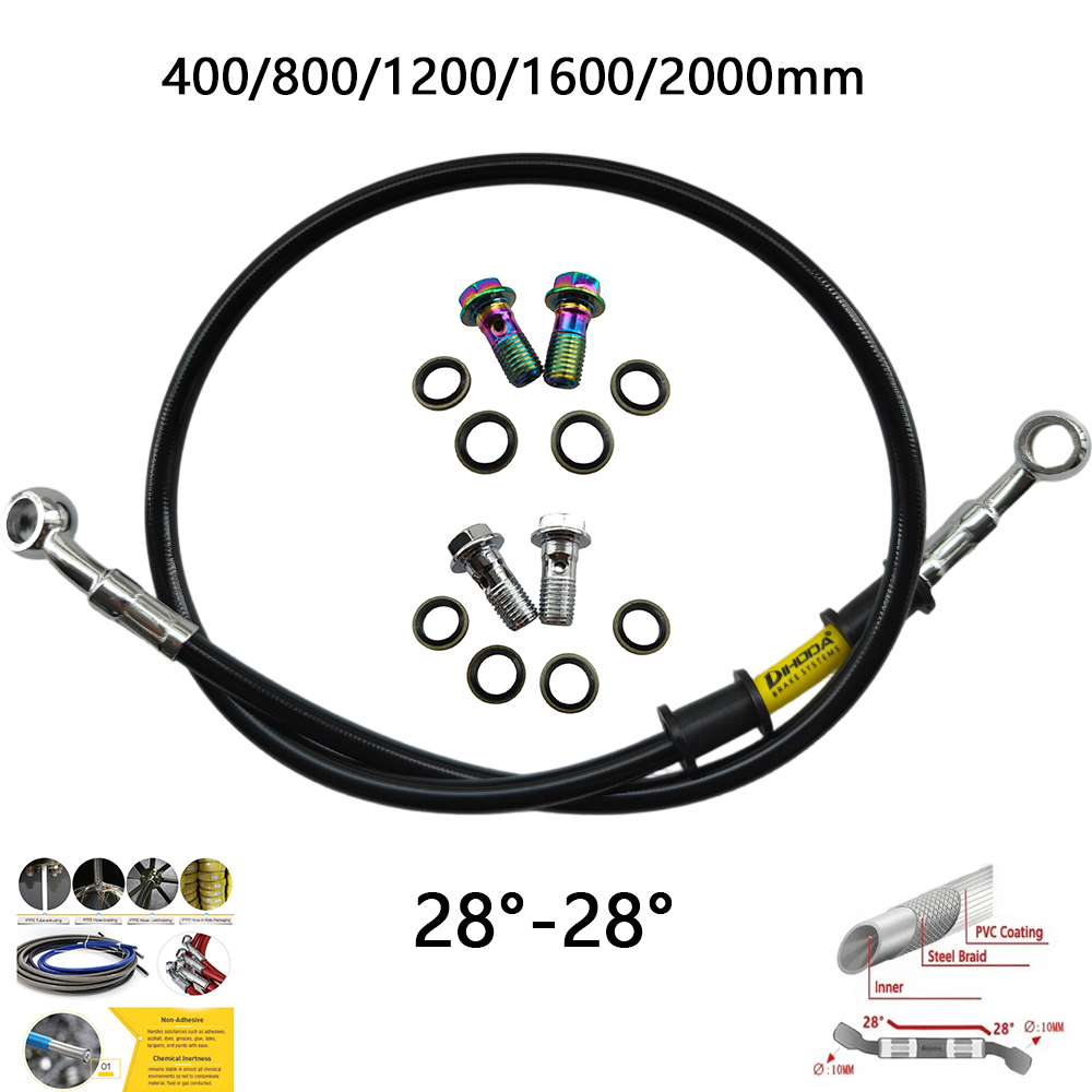 28 ° -28 °   สายเบรคไฮดรอลิกมอ - Brake Line Motorcycle บทวิจารณ์และราคา
