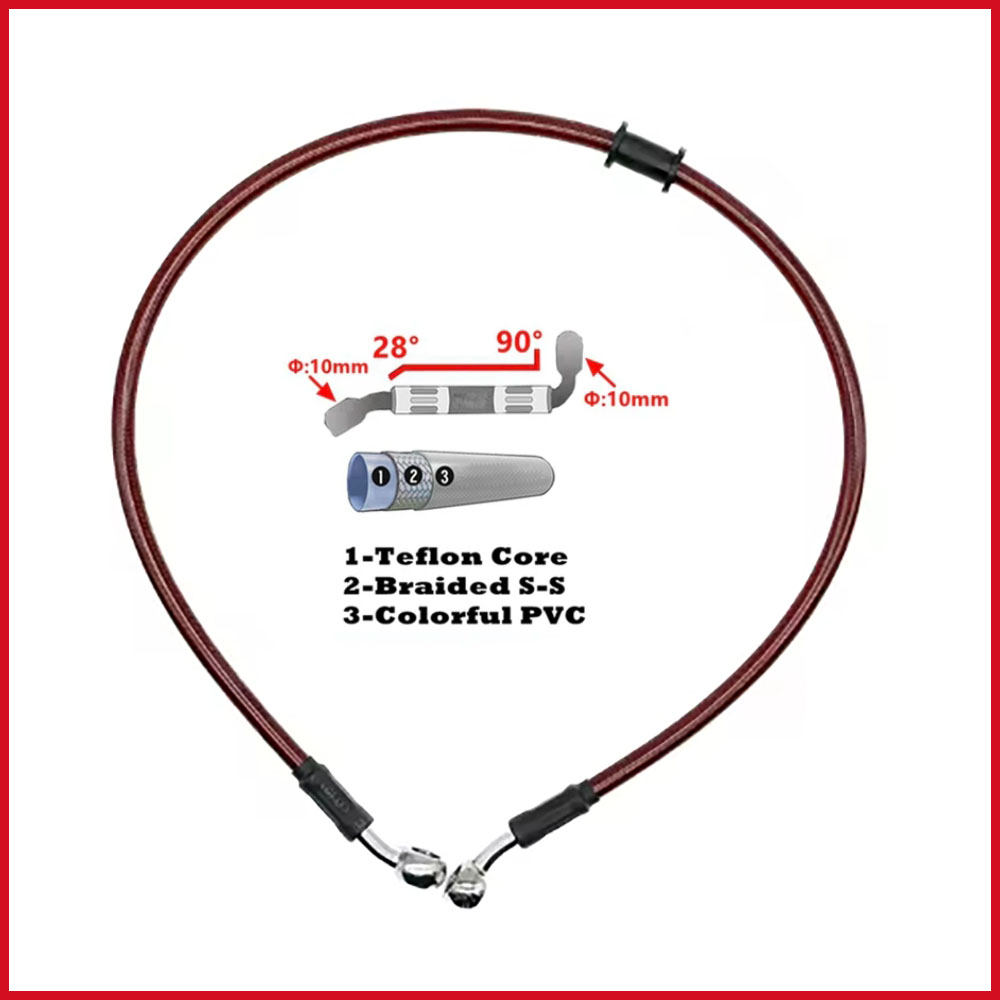 28-90 องศา 10 มม.Banjo 300 มม. - Motorcycle Brake Cable บทวิจารณ์และราคา