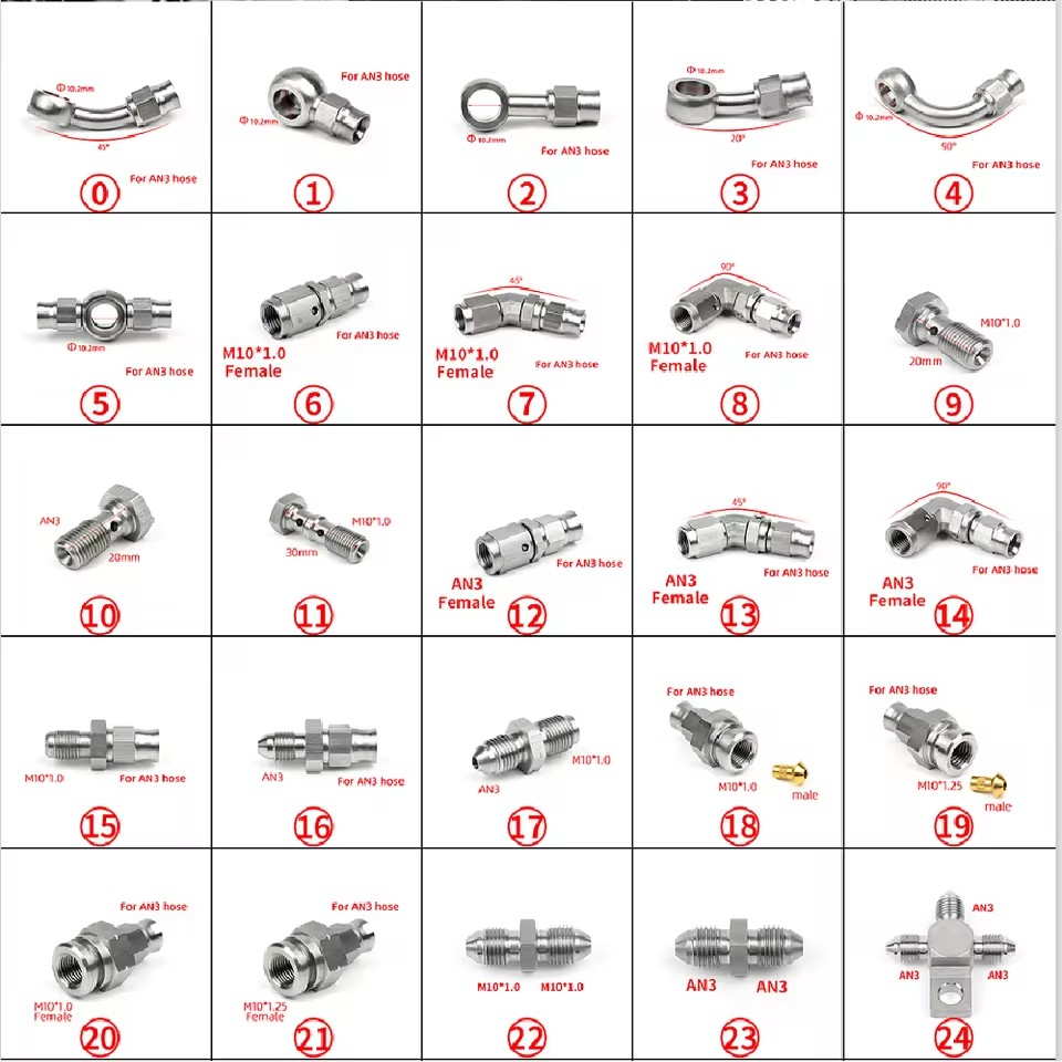 01PC AN3 AN4 สายไฮดรอลิกเบรคมอ - Brake Line Motorcycle บทวิจารณ์และราคา